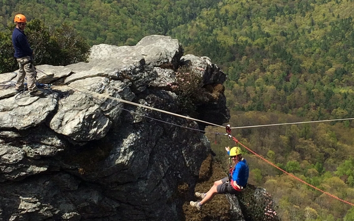 rock climbing course for young adults